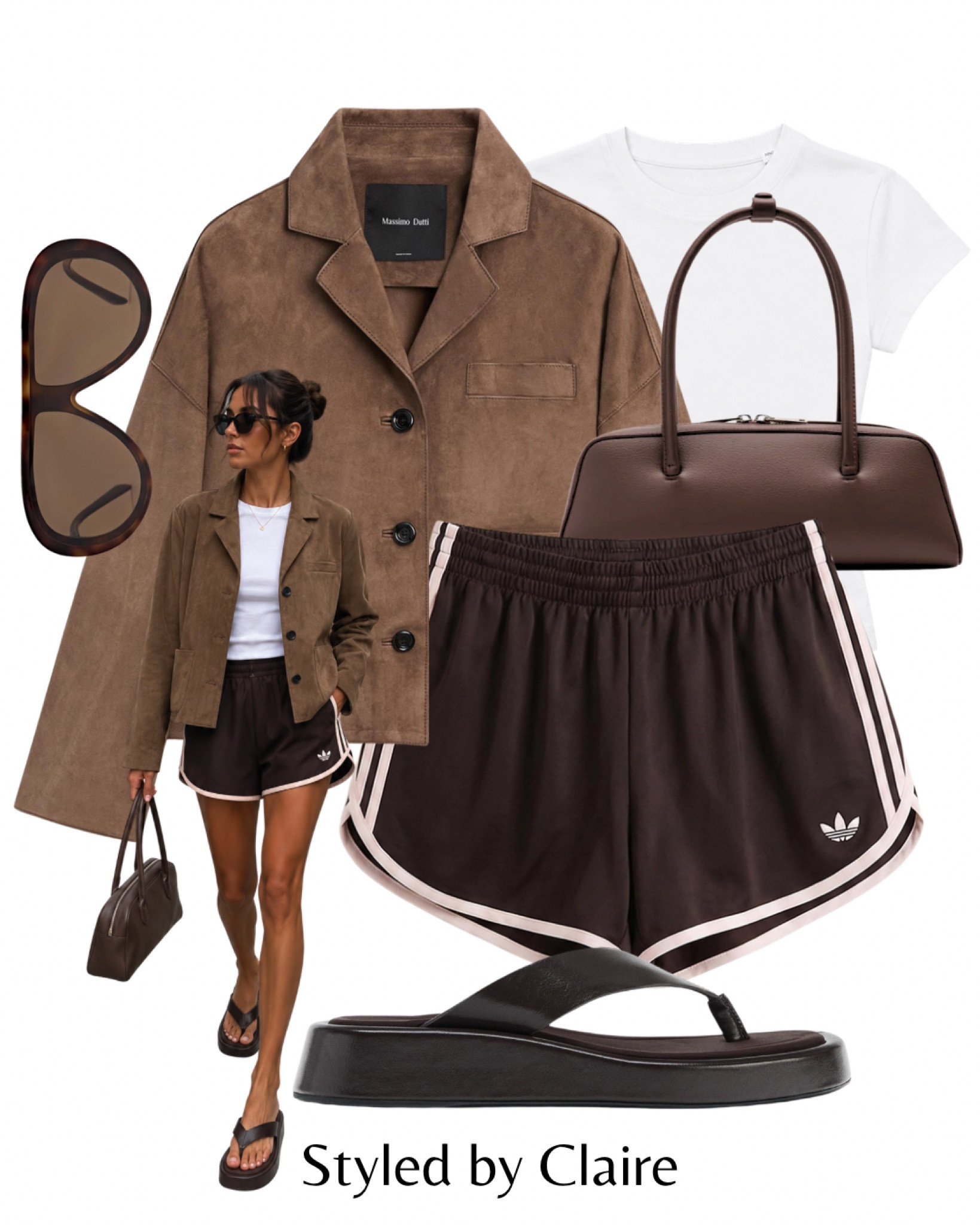 ADIDAS SPRINTER SHORTS🙋🏽‍♀️
Tags: massimo dutti suede bomber jacket real leather mini stripe mini flat thong sandals Zara brown freya shoulder bag bowling style white tshirt sunglasses revolve fashion city break concert inspo outfit ideas cool girl ootd trending trend

#LTKsummer #LTKstyletip #LTKshoes
