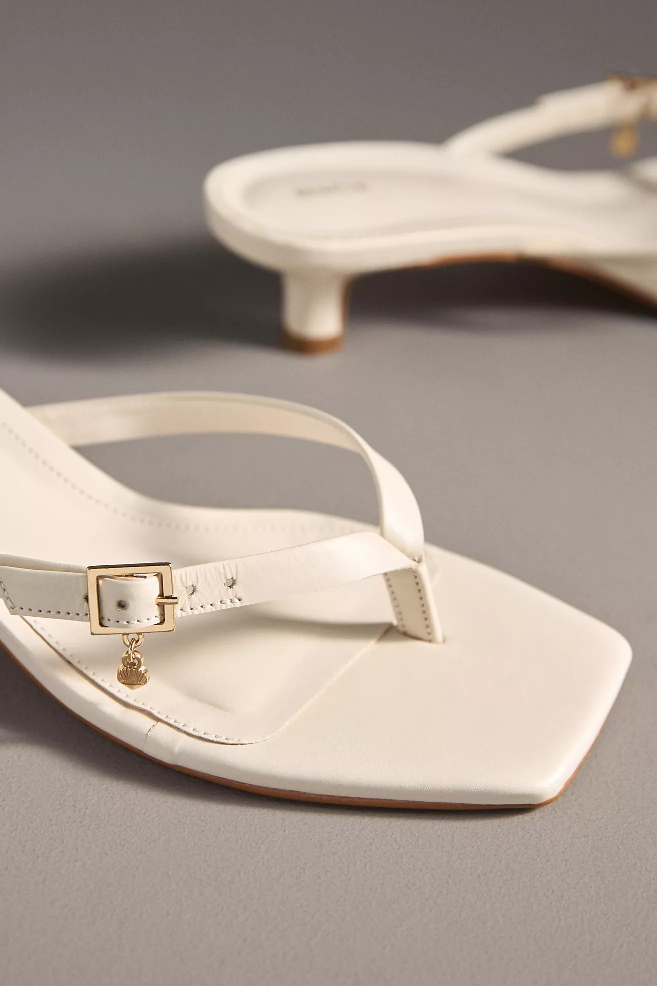 Maeve Thong Buckle Kitten Heels | Anthropologie (US)