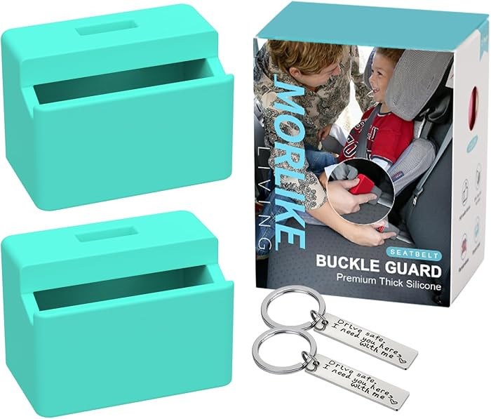 Morlike Silicone Seatbelt Secure Buckle Safety Cover Lock | Keep Children Safe in Car Seat and Pr... | Amazon (US)