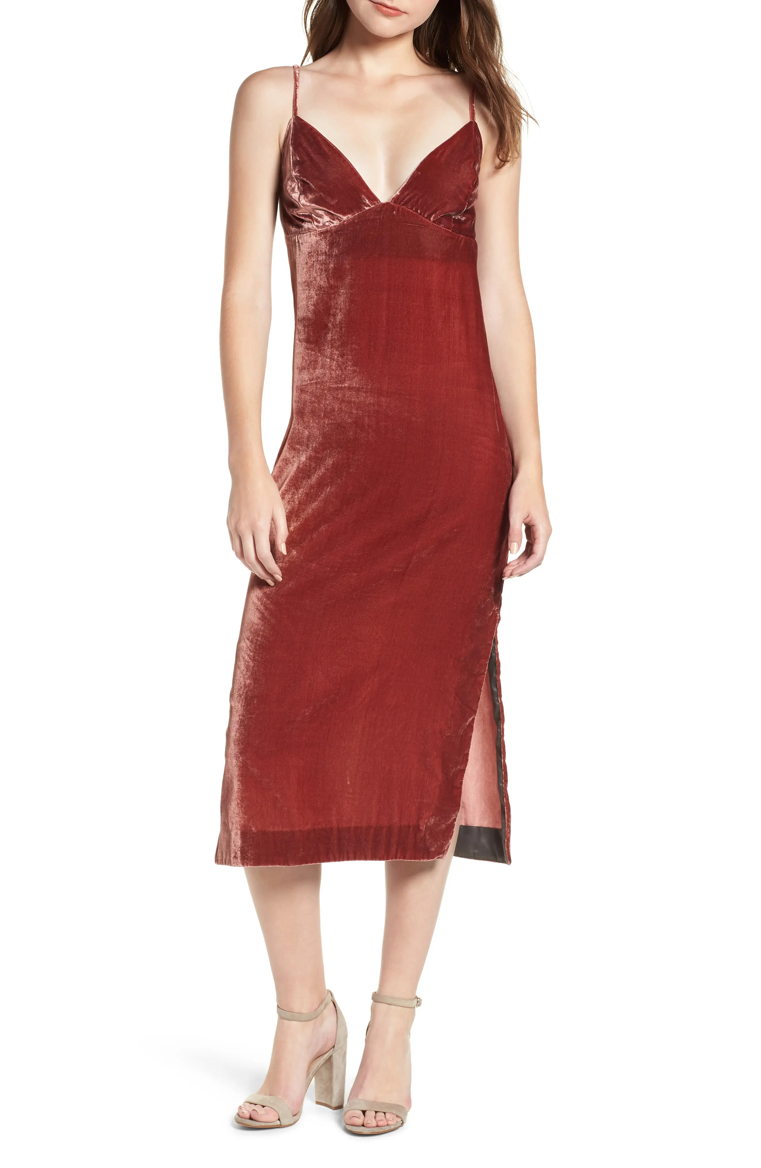 7 For All Mankind® Velvet Slipdress | Nordstrom