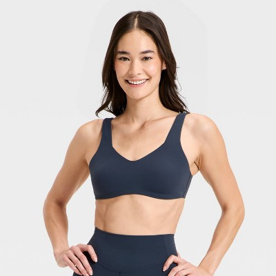 Women's Everyday Soft Light Support Minimal Bra - All In Motion™ Navy Blue XS | Target