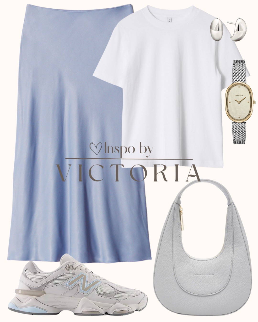Soft glam in pastel blue🩵

#pastelblue #springcolors #springcolorpalette 

Light blue satin skirt, white tee, New balance 9060, light blue bag, silver watch, chunky earrings


#LTKSeasonal #LTKShoeCrush #LTKFindsUnder100
