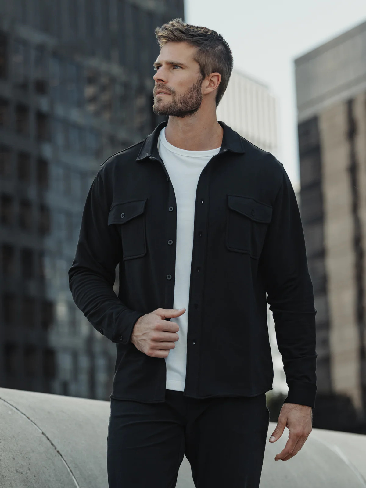 Hyperloop Overshirt | Black Signature-Fit | Cuts Clothing Inc.