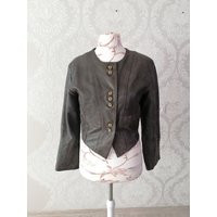 Vintage 90S Brown Leather Cropped Jacket - Size Small | Etsy (US)