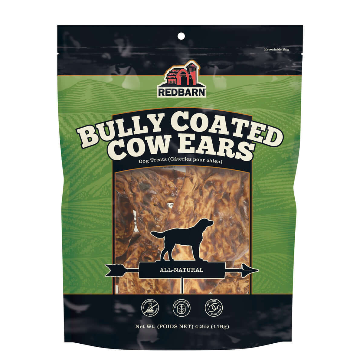Bully Coated Cow Ears Bag 4.2oz | Redbarn Pet Products