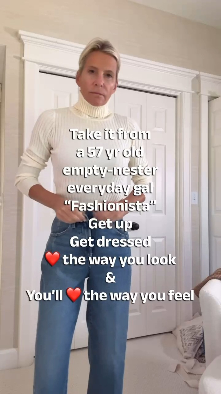 At 57, I’m dressing less for where I’m going and more for how I want to feel. Sometimes it’s as simple as jeans, a great top, and shoes I love — but putting on an outfit that feels like me always gives my day a little lift. You don’t need somewhere special to go to wear the clothes you love. 

 #LTKdayinmylife #LTKgrwm #LTKootd