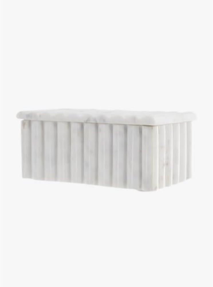 Reeded Marble Box (White) | Amazon (US)