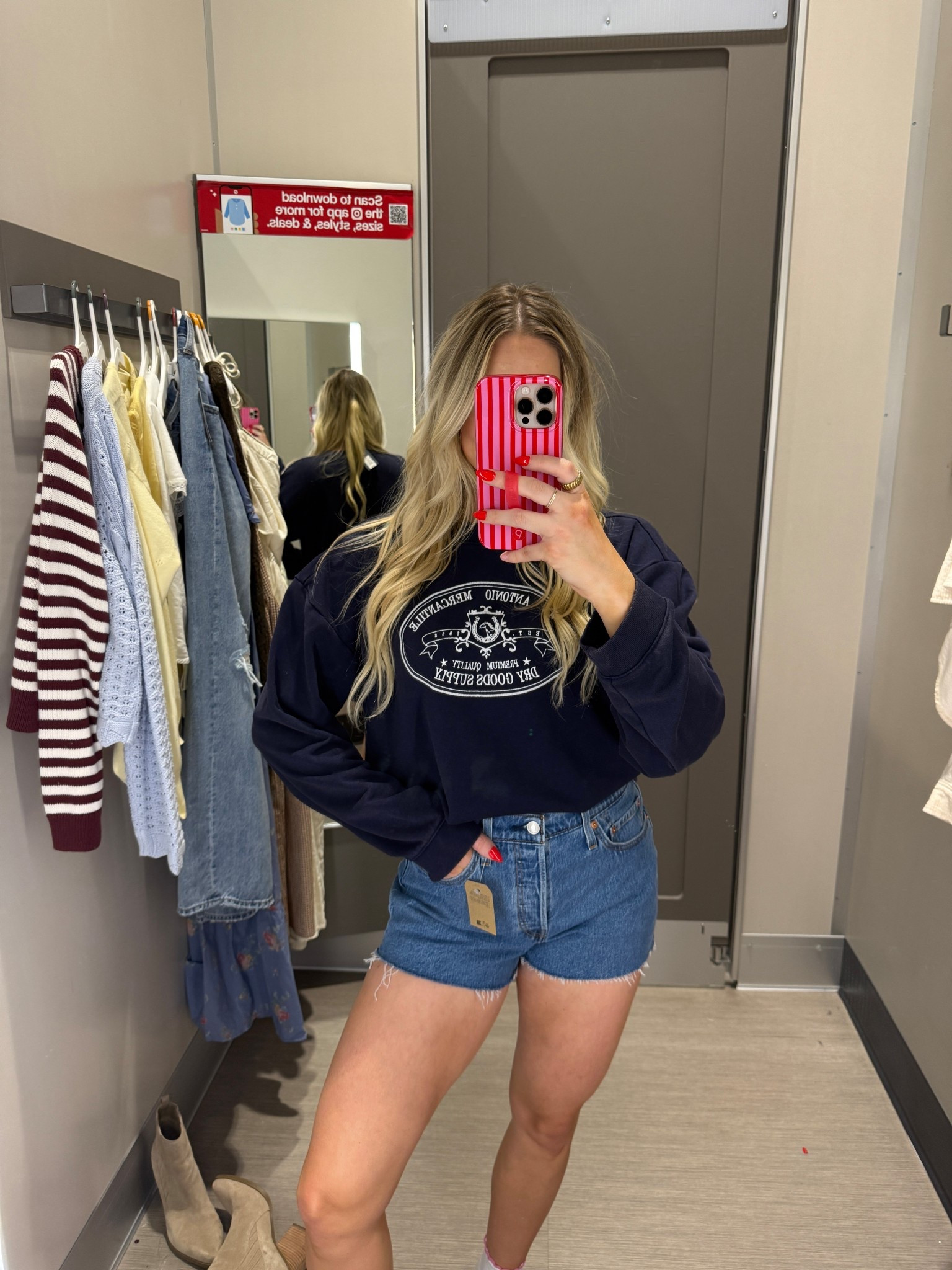 Target fashion // mom style // Levi 501 shirts // universal threads sweater 