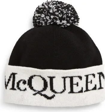 Logo Wool Beanie with Pompom | Nordstrom