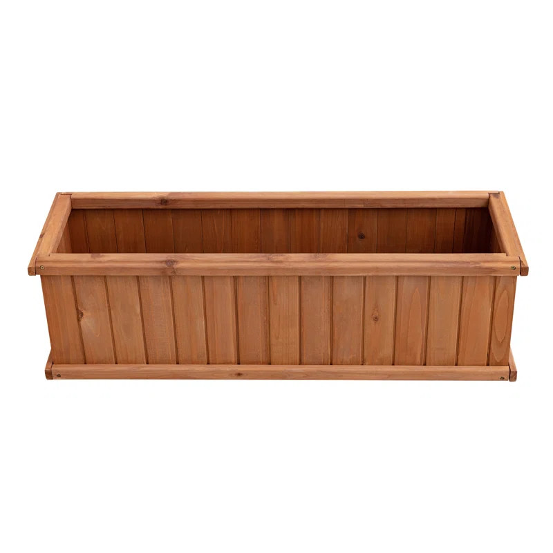 Barros Cedar Wood Outdoor Raised Garden Bed Planter Box | Wayfair North America