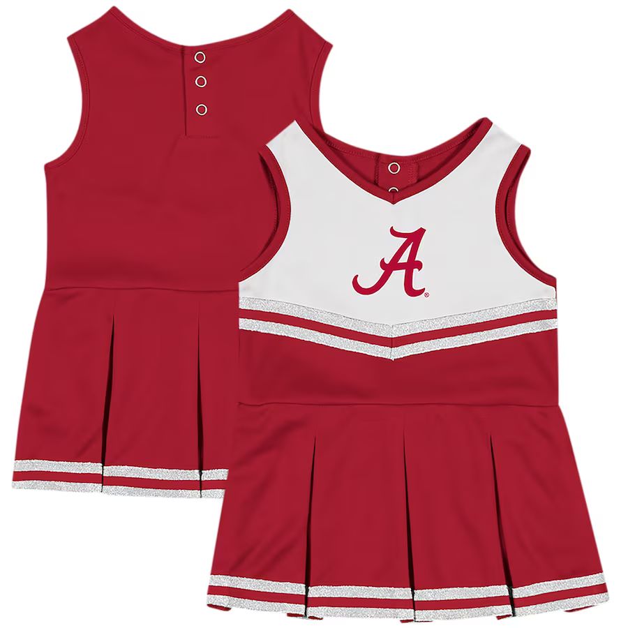 Alabama Crimson Tide Colosseum Girls Infant Time For Recess Cheer Dress - Crimson | Fanatics