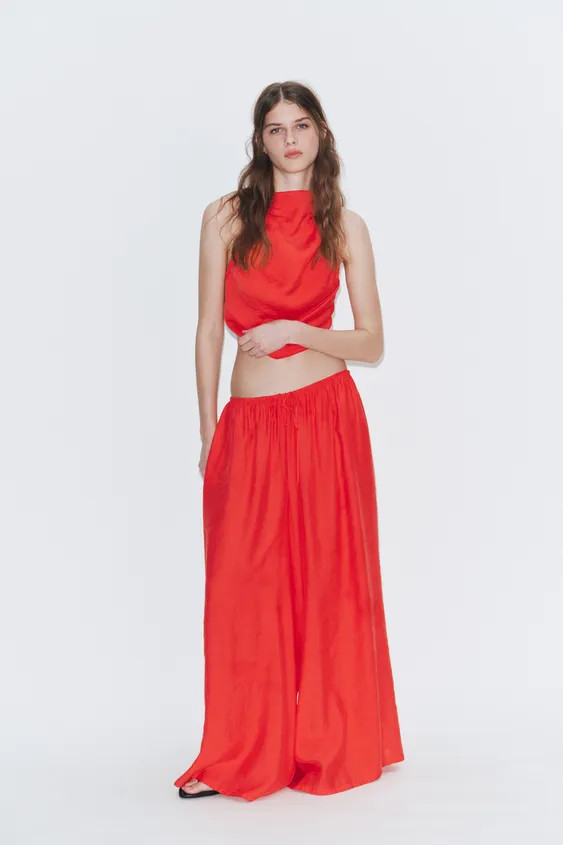 RUCHED STRAPPY MIDI DRESS | Zara US