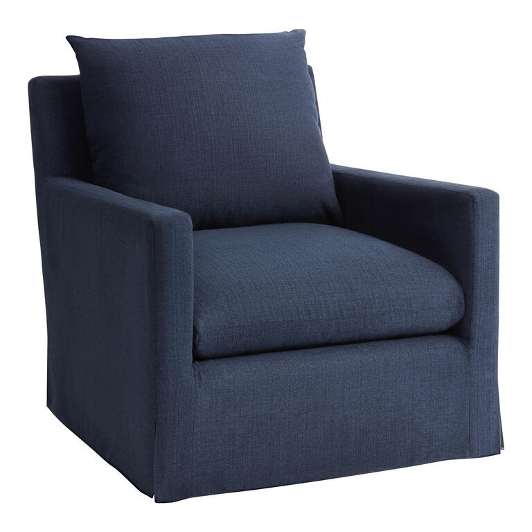 Brynn Feather Filled Swivel Chair | World Market