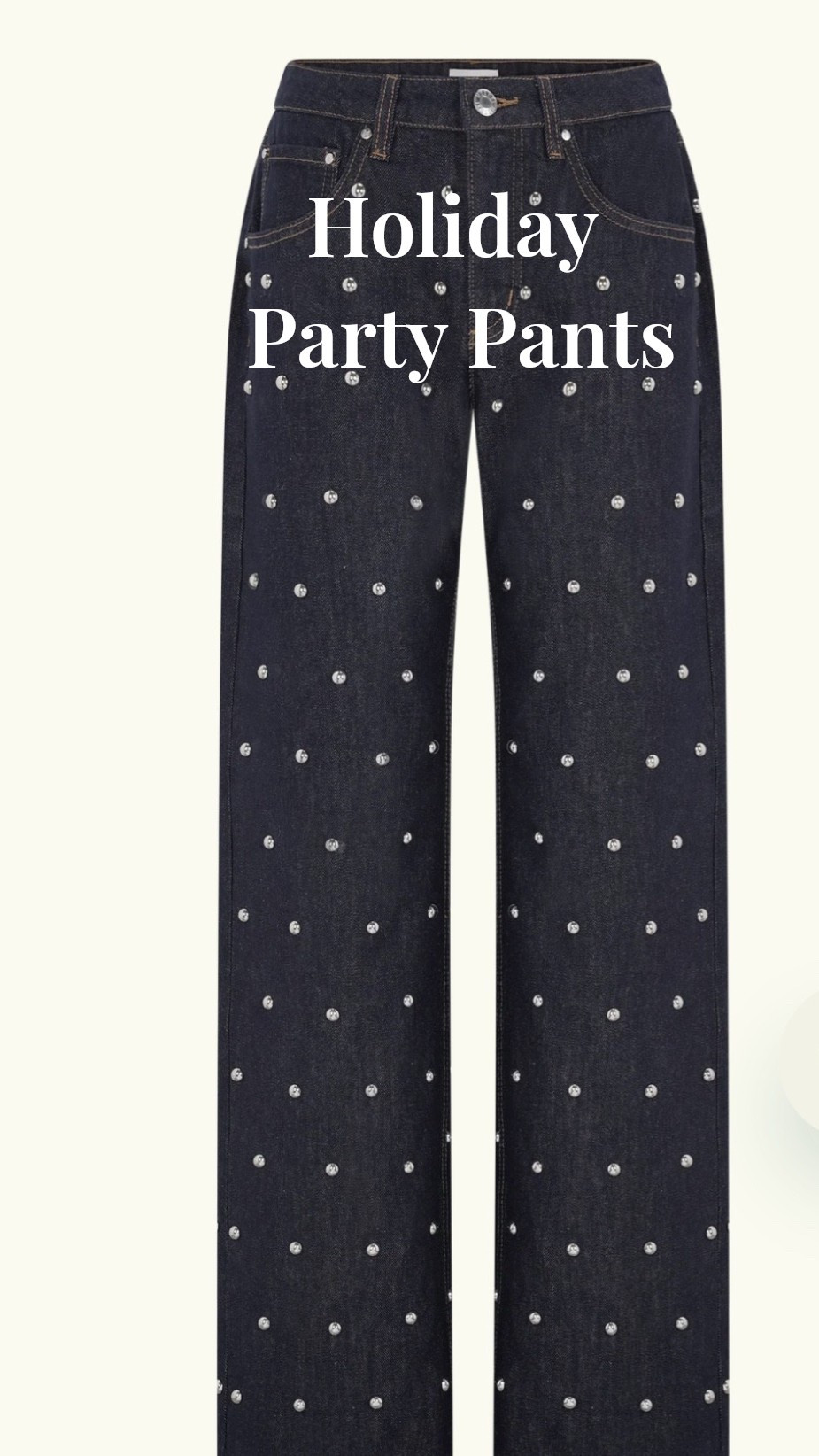 Holiday party embellished denim 

#LTKwinter