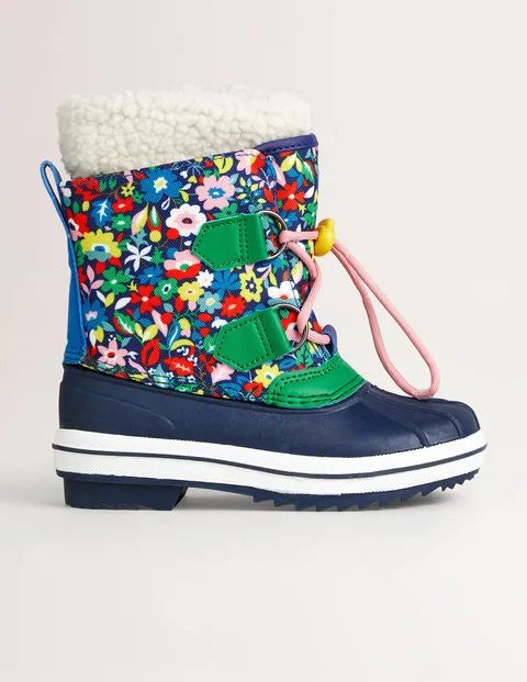 All Weather Boots (Girls) - Multi Floral | Boden US | Boden (US)