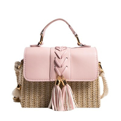 Narwey Straw Crossbody Bags for Women Summer Straw Clutch Bag Woven Beach Purse Vacation Handbags (D Pink) | Target