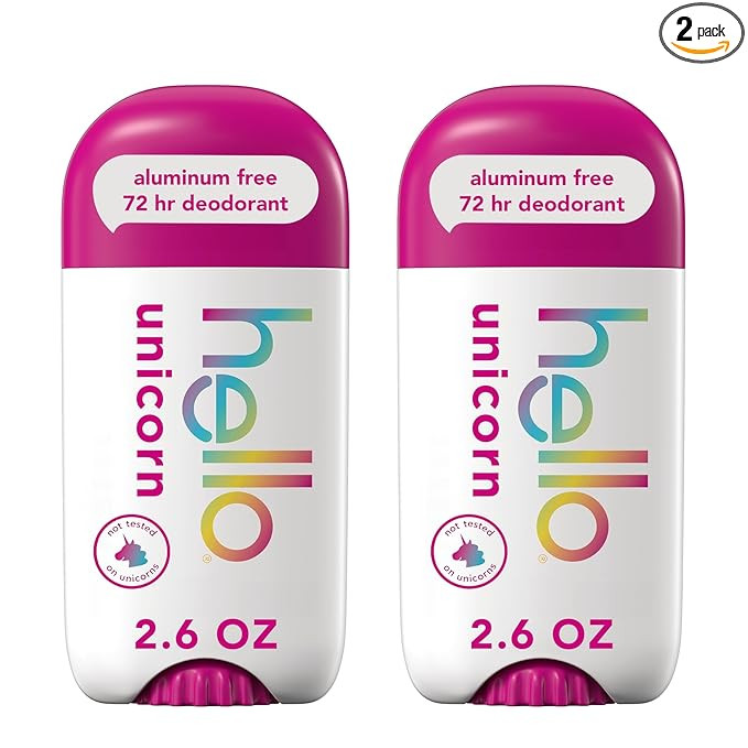 hello Unicorn Aluminum Free Deodorant for Women, Girls, Safe for Kids, Dermatologically tested, N... | Amazon (US)