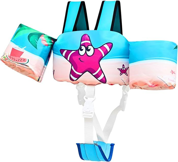 Toddler Swim Vest, Toddler Floaties for 22-66 lbs Boys & Girls, Kids Puddle Jumper Removable with... | Amazon (US)