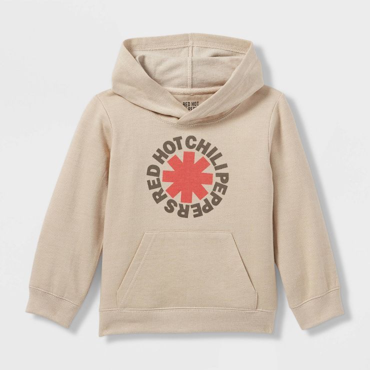 Toddler Boys' Red Hot Chili Peppers Hooded Sweatshirt - Beige | Target
