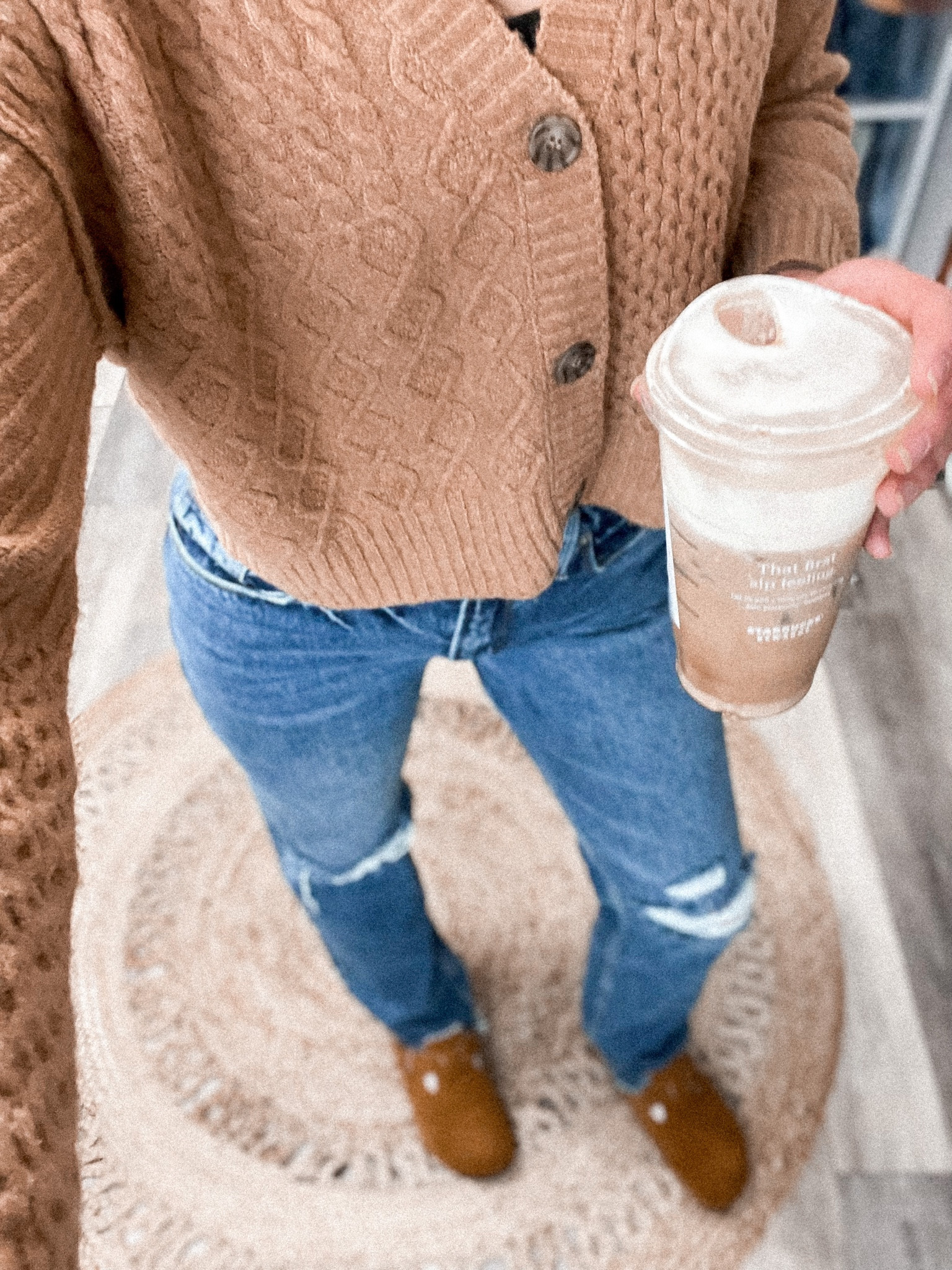 Easy fall outfit with a cozy brown cropped cardigan sweater, the most flattering good American jeans, and my favorite Birkenstock clogs 

#LTKSeasonal #LTKstyletip #LTKshoecrush