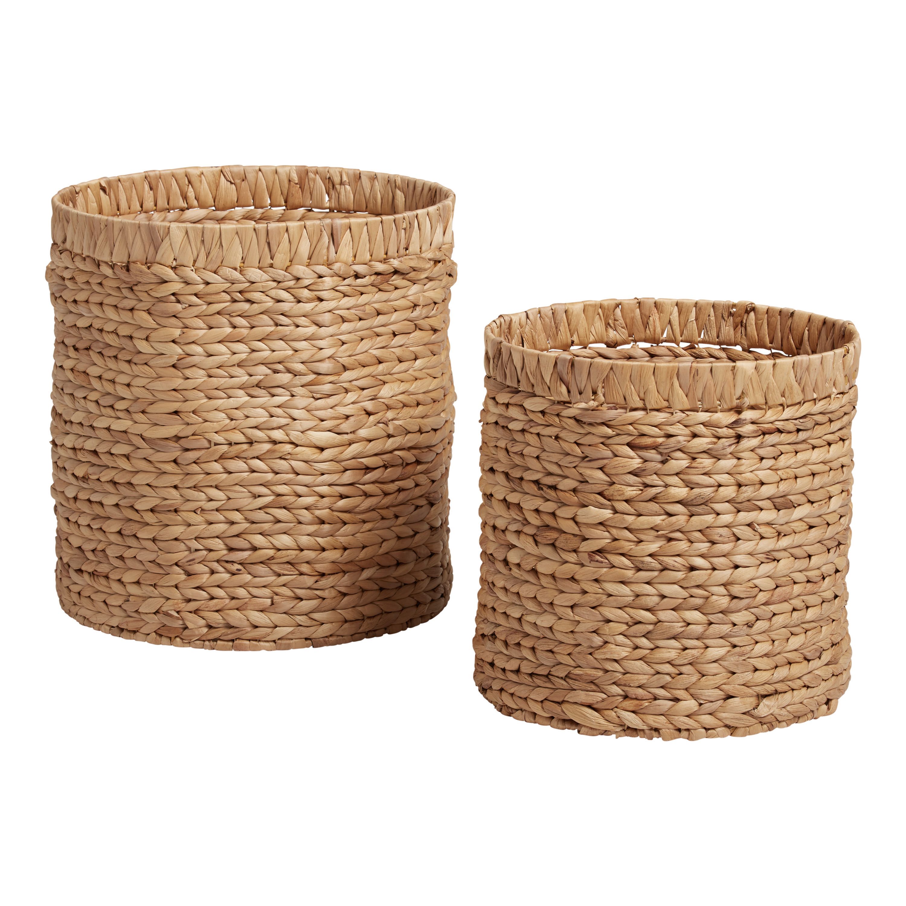 Keely Natural Hyacinth Tote Basket | World Market