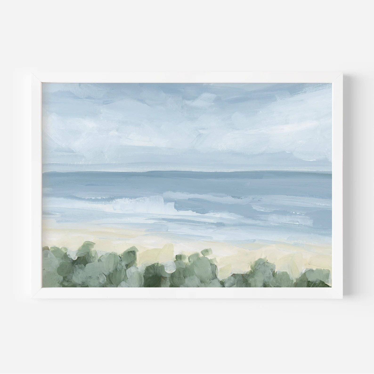 Modern Coastal Artwork | Muted Neutral Beachscape Painting for Beachy Bedroom Decor | "ocean Reve... | Etsy (US)