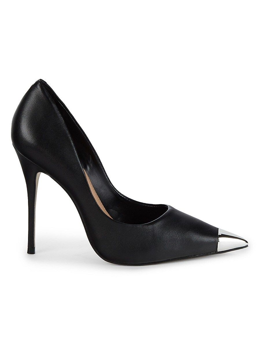 Saks Fifth Avenue Women's Cap-Toe Leather Stiletto Pumps - Black - Size 6 | Saks Fifth Avenue OFF 5TH