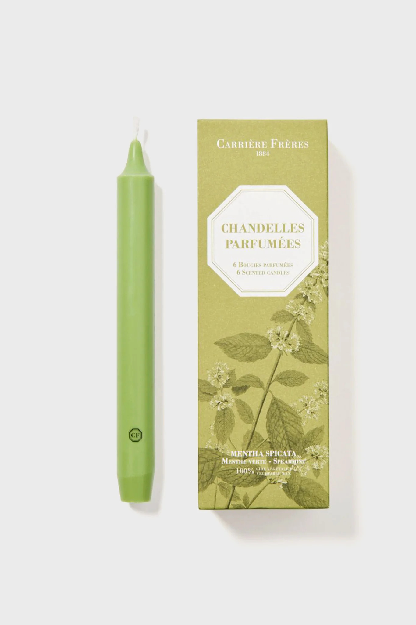 Spearmint Scented Taper Candles (Set of 6) | Tuckernuck (US)