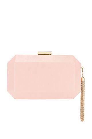 olga berg Lia Facetted Clutch With Tassel in Blush from Revolve.com | Revolve Clothing (Global)