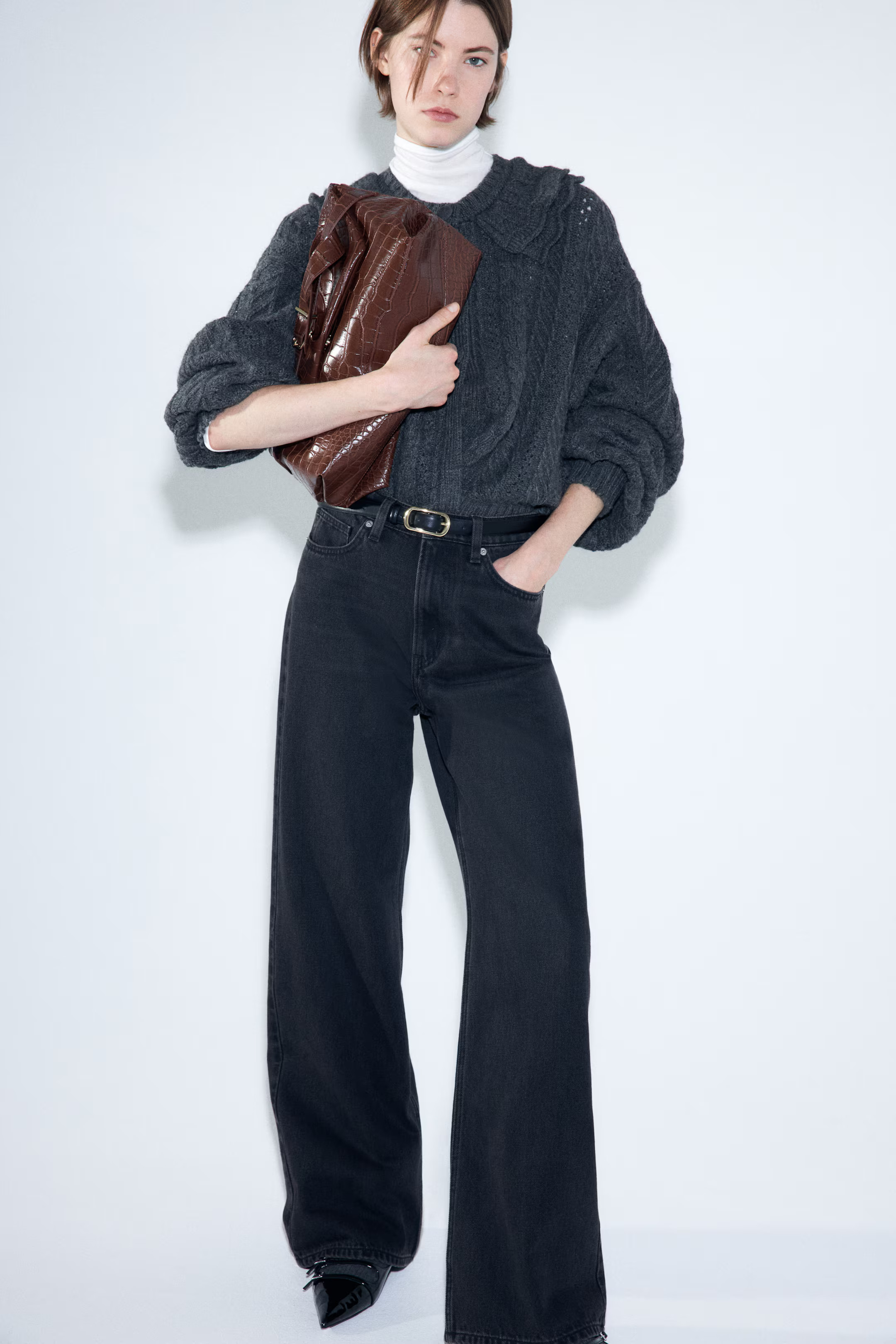 Cable-Knit Cardigan with Collar | H&M (US + CA)