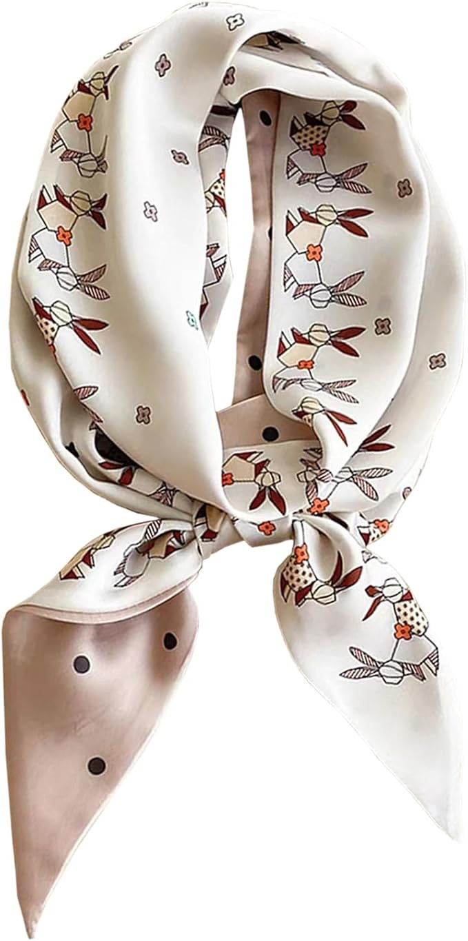 59" Long Silk Like Scarf Fashion Hair Head Scarf for Women Satin Head Hair Handbag Scarf Belt Pur... | Amazon (US)