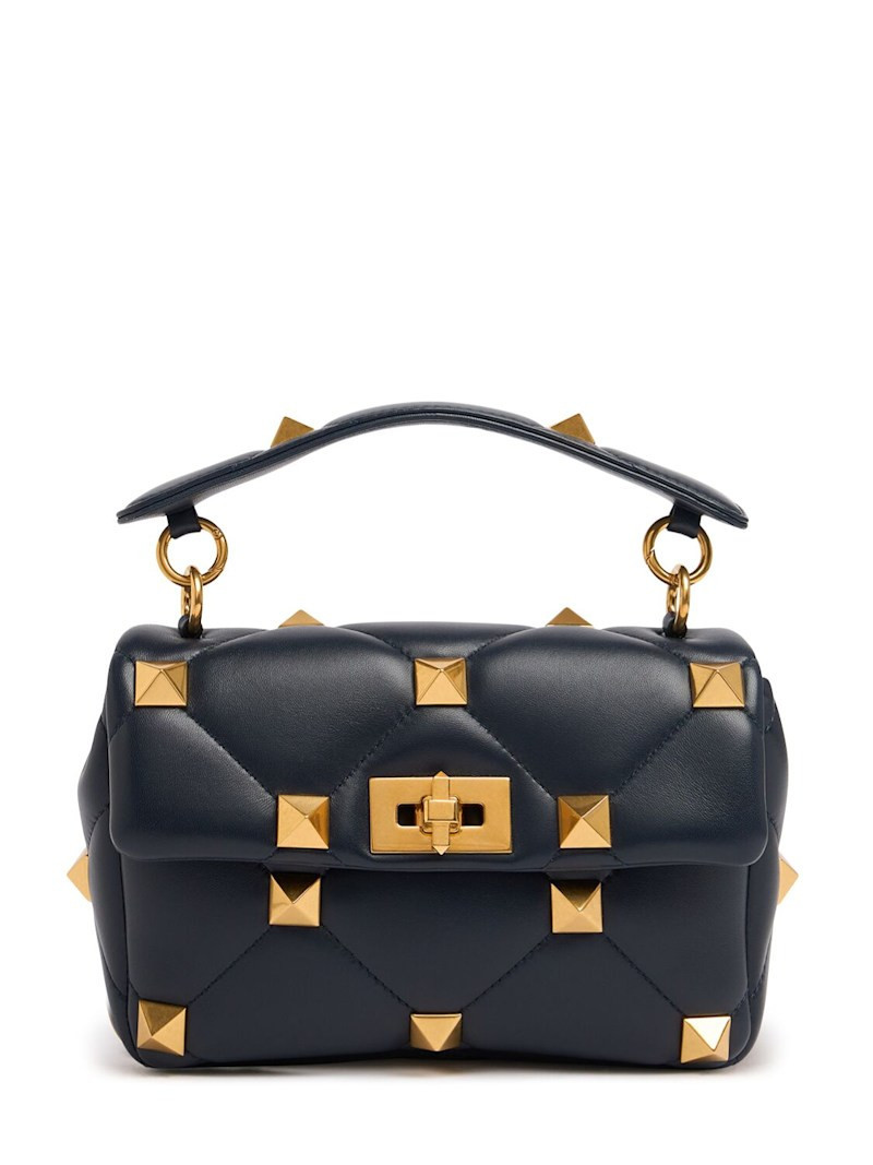 Medium Roman Stud leather shoulder bag | Luisaviaroma