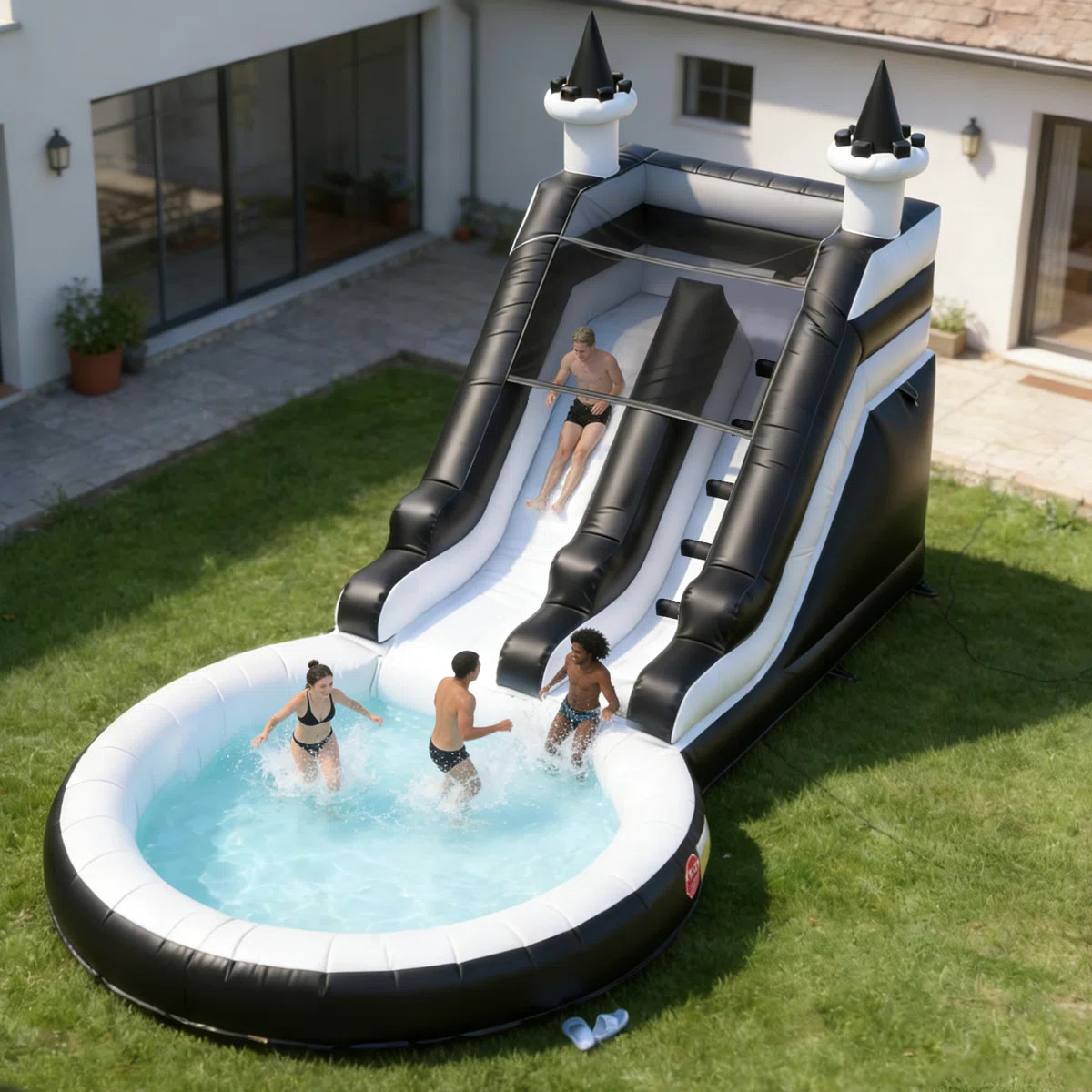 Relunch 25Ft Commercial Grade Inflatable Water Silde For Kids Adults, Heavy Duty Pvc Adult Water ... | Wayfair North America