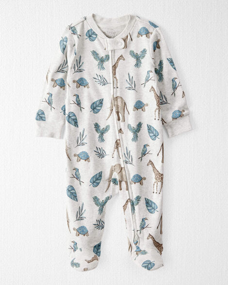 Baby Organic Cotton Safari-Print Sleep & Play Pajamas | Carter's Inc