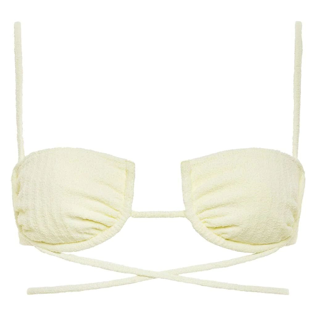 Buttercream Rib Simone Bikini Top | Montce