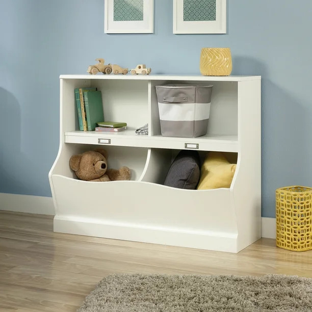 Sauder Storybook Storage Bin Bookcase, Soft White Finish | Walmart (US)