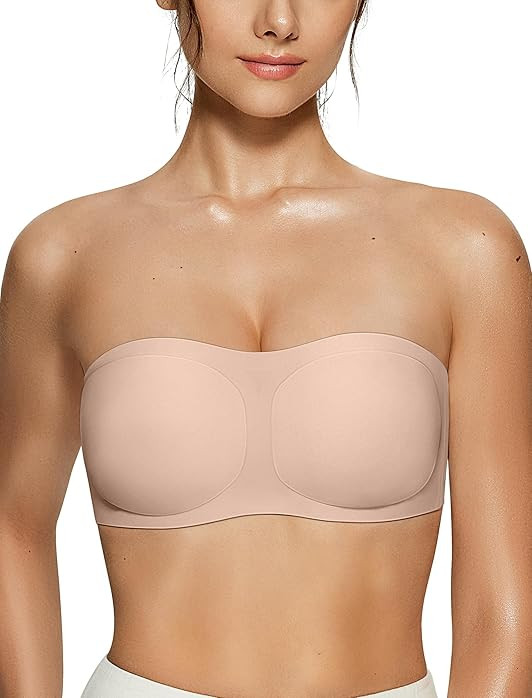Vertvie Womens Strapless Bra Jelly Push Up Seamless Bandeau Bra Wireless Non Slip Silicone Tube T... | Amazon (US)