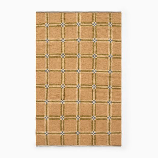 Pierce & Ward Windowpane Check Handwoven Wool Rug | West Elm (US)