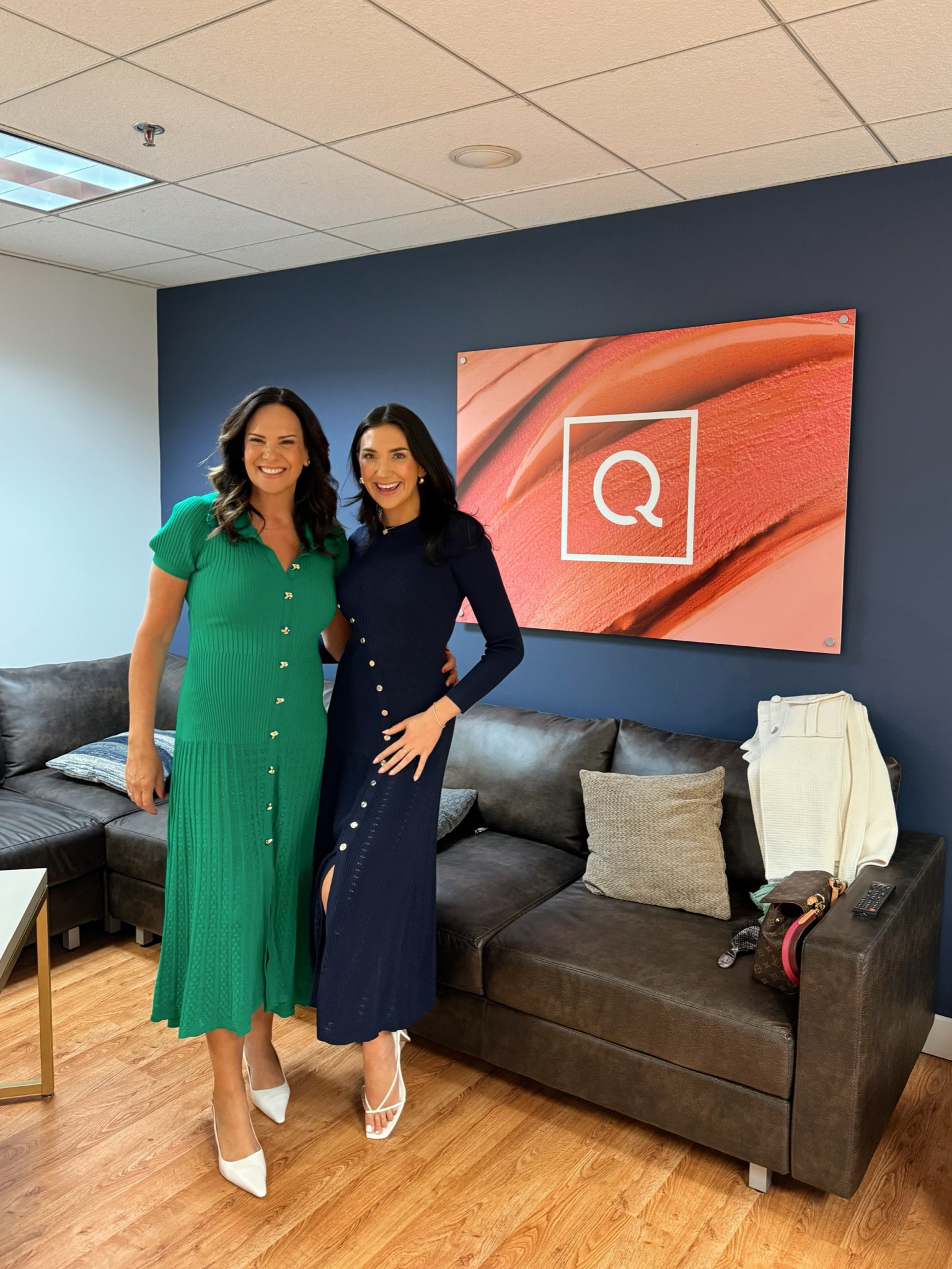 twinning with mom in our sandro dresses 💚