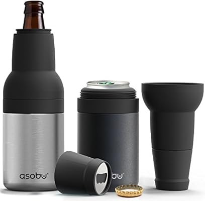 Asobu Frosty Beer 2 Go Vacuum Insulated Double Walled Stainless Steel Beer Can and Bottle Cooler ... | Amazon (US)
