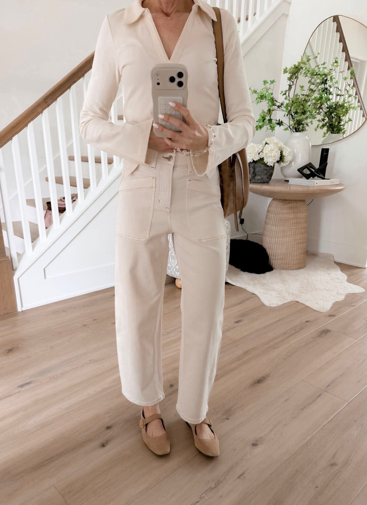 Spring outfit women's fashion elevated white outfit mom approved fashion everyday wear Annbrstyle 

#LTKdayinmylife #LTKSeasonal #LTKOver40