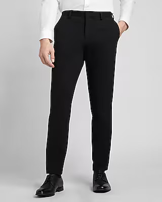 Slim Black Luxe Comfort Soft Suit Pant | Express