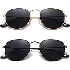 MEETSUN Polarized Hexagon Sunglasses for Women Men Polygon Square Sun Glasses UV400 Protection Me... | Amazon (US)