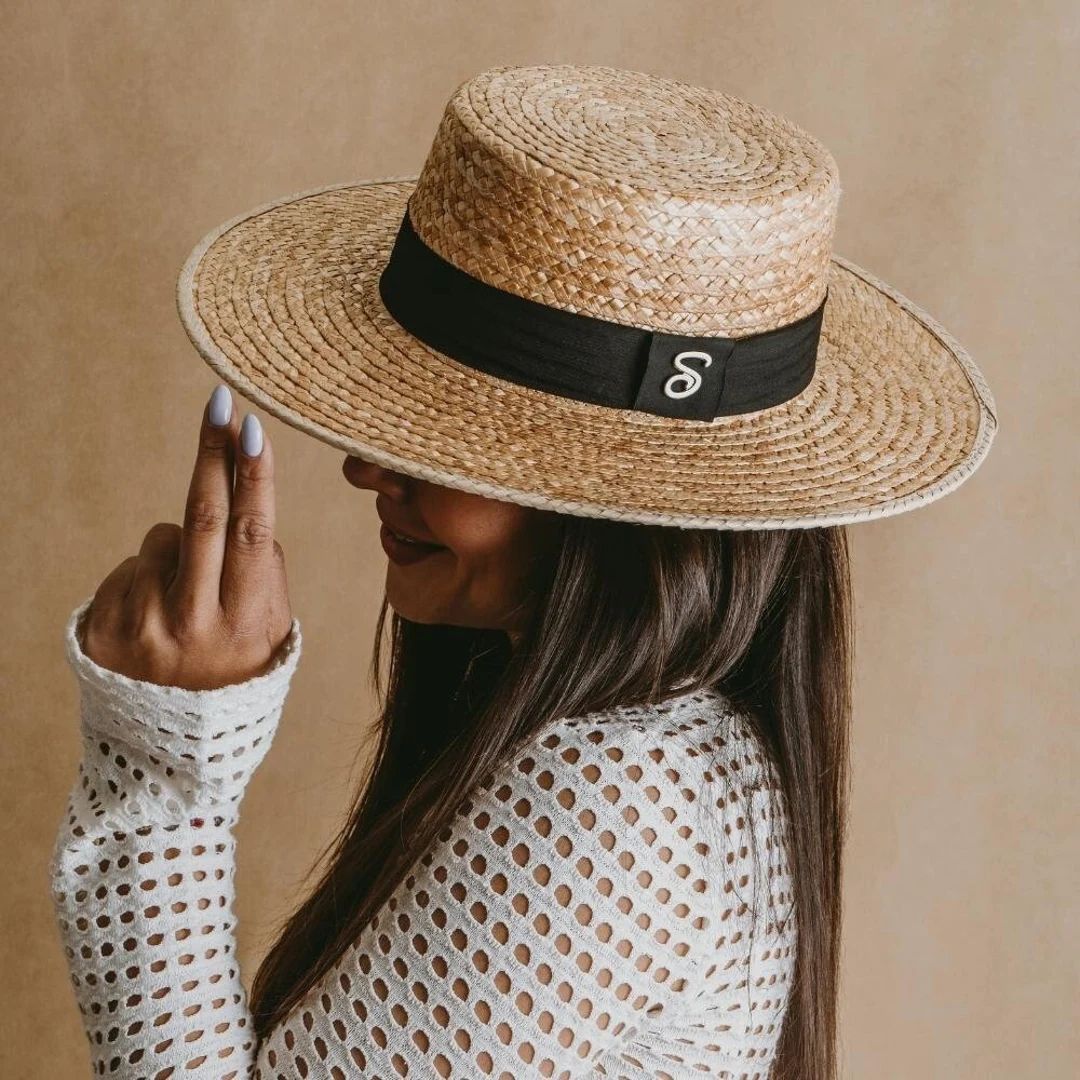 Women's Sun Hats Uk Ladies Straw Hats Uk Boater Hat - Etsy | Etsy (US)