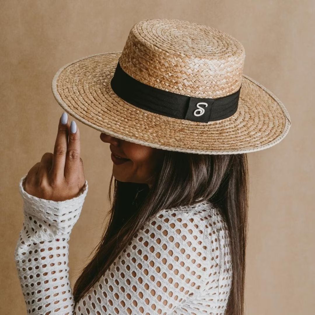 Women's Sun Hats Uk Ladies Straw Hats Uk Boater Hat - Etsy | Etsy (US)