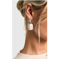 boohoo Women's Large Pearl Drop Earrings | Metal/Pearl | boohoo (US & Canada)