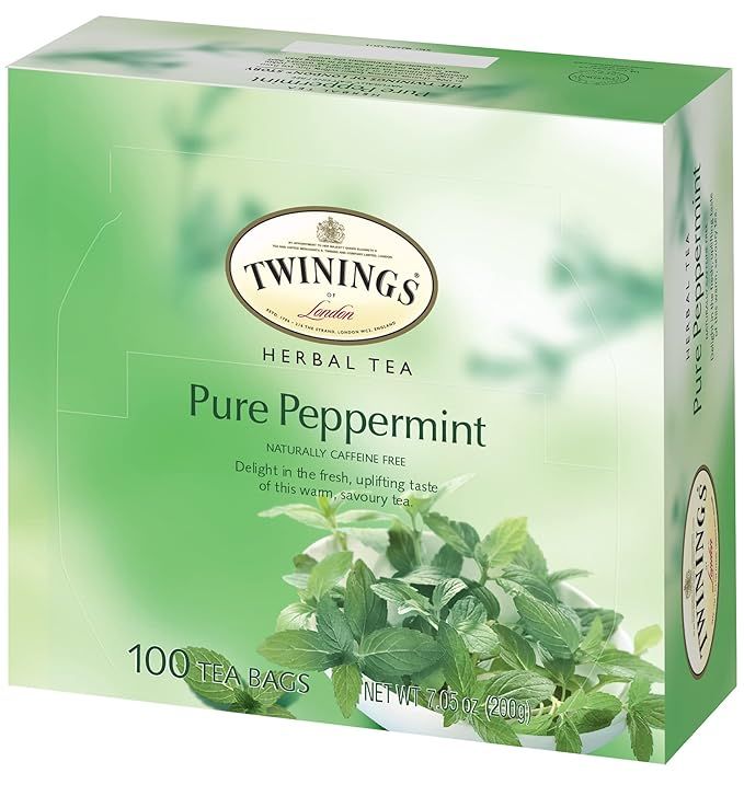 Twinings of London Pure Peppermint Herbal Tea Bags, 100 Count (Pack of 1) | Amazon (US)