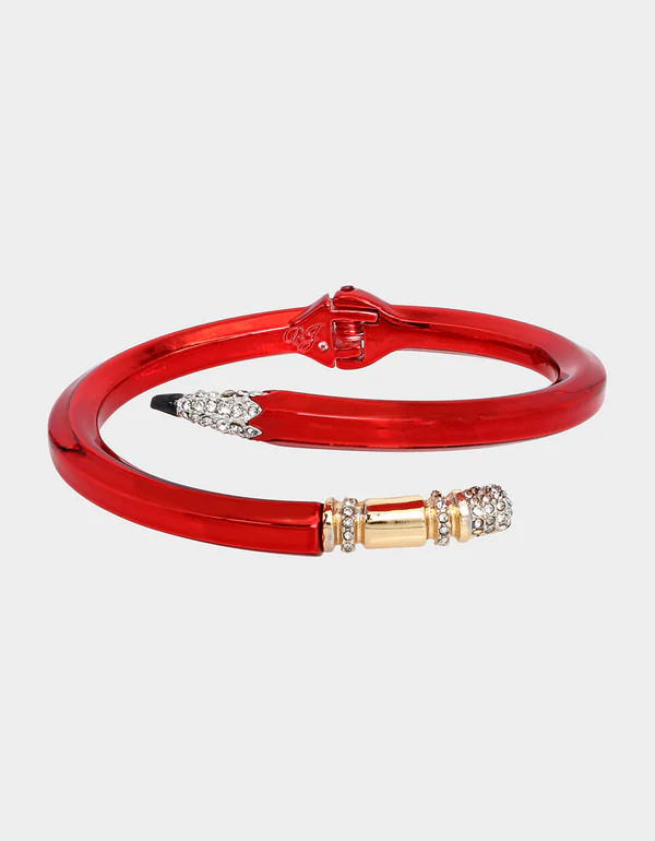 BOOK SMART PENCIL BANGLE RED | Betsey Johnson