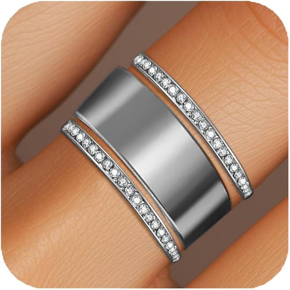 2-Pack 14K Gold Plated Stacking Rings for Oura Ring Gen 4/Gen 3, Cubic Zirconia Simulated oura ri... | Amazon (US)