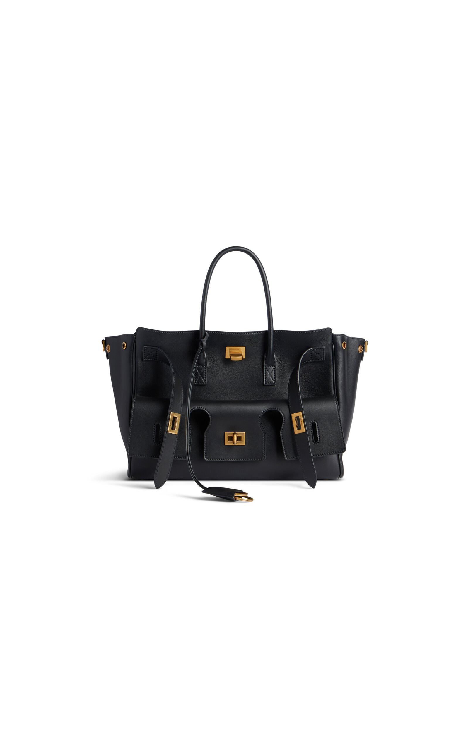 Balenciaga - Bel Air Mini Leather Carry-All Bag - Black - OS - Moda Operandi | Moda Operandi (Global)